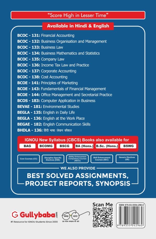IGNOU BCOE-144 - Office Management and Secretarial Practice, Latest Help Book Edition IGNOU BCOE-144 - Office Management and Secretarial Practice, Latest Help Book Edition