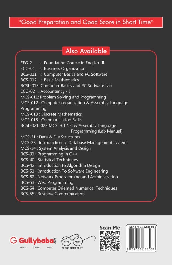 IGNOU BCS-31 - Programming in C++, Latest Help Book Edition