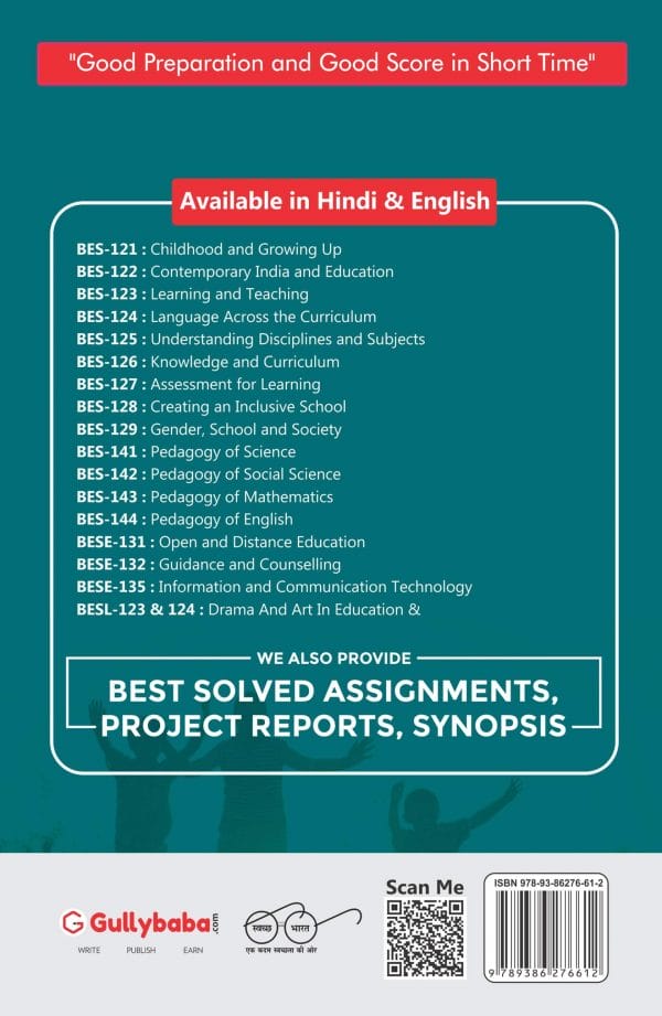 IGNOU BES-121 - Childhood and Growing Up, Latest Help Book Edition