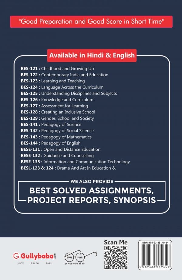 IGNOU BES-129 - Gender, School and Society, Latest Help Book Edition