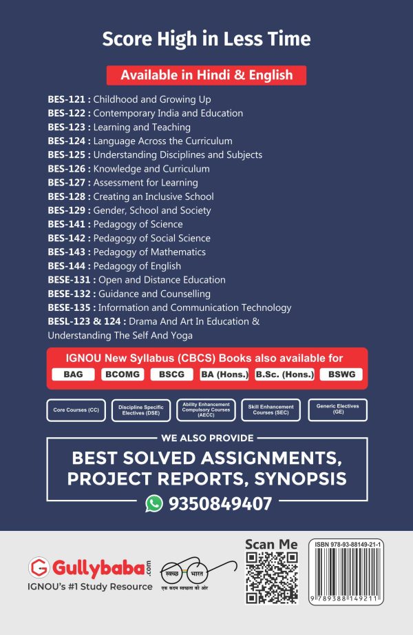 IGNOU BES-142 - Pedagogy of Social Science, Latest Help Book Edition IGNOU BES-142 - Pedagogy of Social Science, Latest Help Book Edition