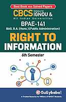 IGNOU BPAE-141 - Right to Information, Latest CBCS Help Book Edition IGNOU BPAE-141 - Right to Information, Latest CBCS Help Book Edition