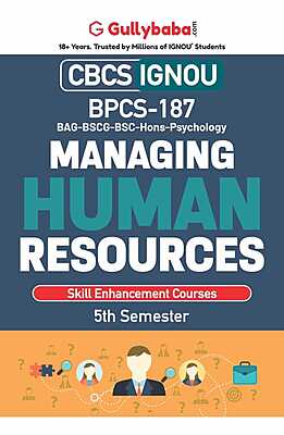 IGNOU BPCS-187 - Managing Human Resources, Latest CBCS Help Book Edition