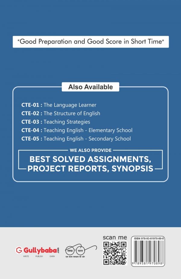 IGNOU CTE-02 - The Structure of English, Latest Help Book Edition