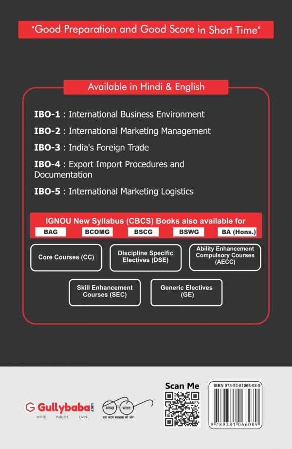 IGNOU IBO-02 - International Marketing Management, Latest Help Book Edition IGNOU IBO-02 - International Marketing Management, Latest Help Book Edition