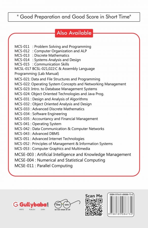IGNOU MCS-32 - Object Oriented Analysis and Design, Latest Help Book Edition