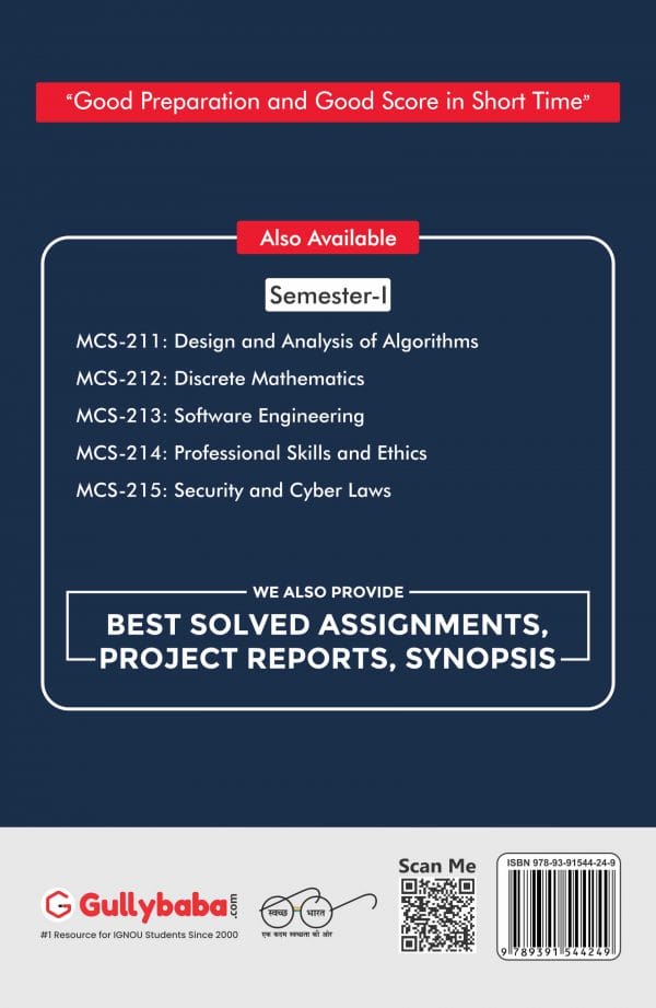IGNOU MCS-215 - Security and Cyber Laws, Latest Help Book Edition