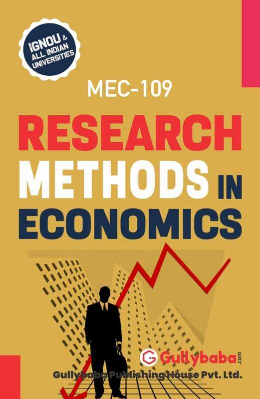 IGNOU MEC-09/MEC-109 - Research Methods in Economics, Latest Help Book Edition IGNOU MEC-09/MEC-109 - Research Methods in Economics, Latest Help Book Edition