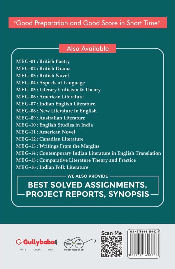 IGNOU MEG-03 - British Novel, Latest Help Book Edition IGNOU MEG-03 - British Novel, Latest Help Book Edition