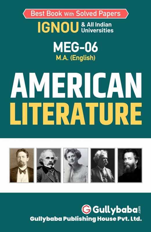 IGNOU MEG-06 - American Literature, Latest Help Book Edition IGNOU MEG-06 - American Literature, Latest Help Book Edition
