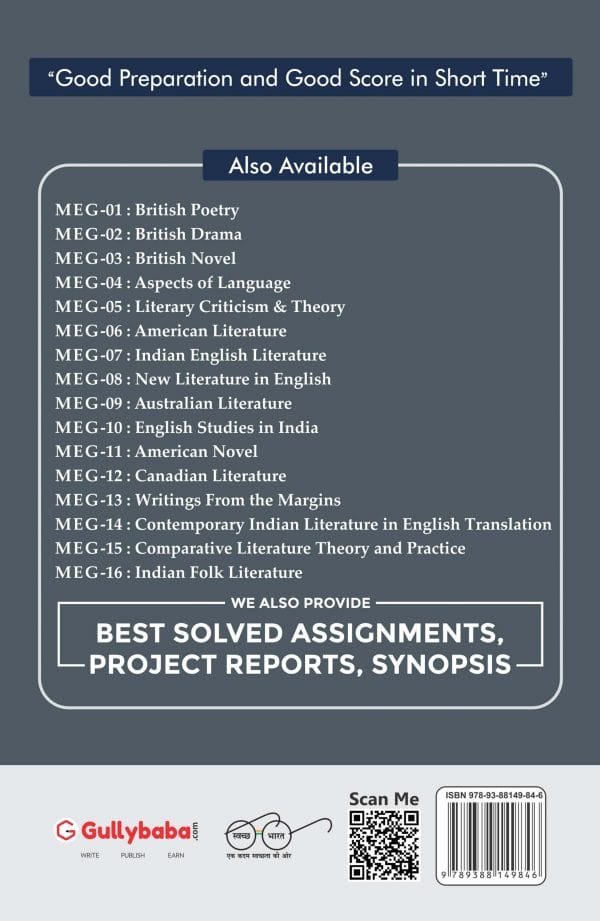 IGNOU MEG-09 - Australian Literature in English, Latest Help Book Edition IGNOU MEG-09 - Australian Literature in English, Latest Help Book Edition