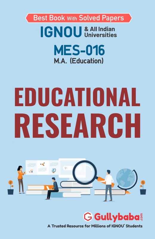 IGNOU MES-16 - Educational Research, Latest Help Book Edition IGNOU MES-16 - Educational Research, Latest Help Book Edition