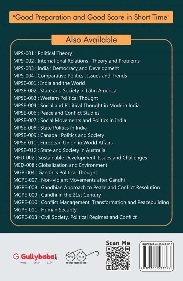 IGNOU MGPE-10 - Conflict Management, Transformation and Peace Building, Latest Help Book Edition