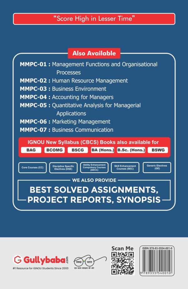 IGNOU MMPC-06 - Marketing Management, Latest Help Book Edition