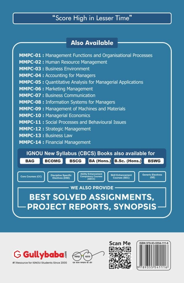 IGNOU MMPC-10 - Managerial Economics , Latest Help Book Edition