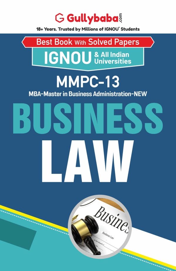 IGNOU MMPC-13 - Business Laws , Latest Help Book Edition