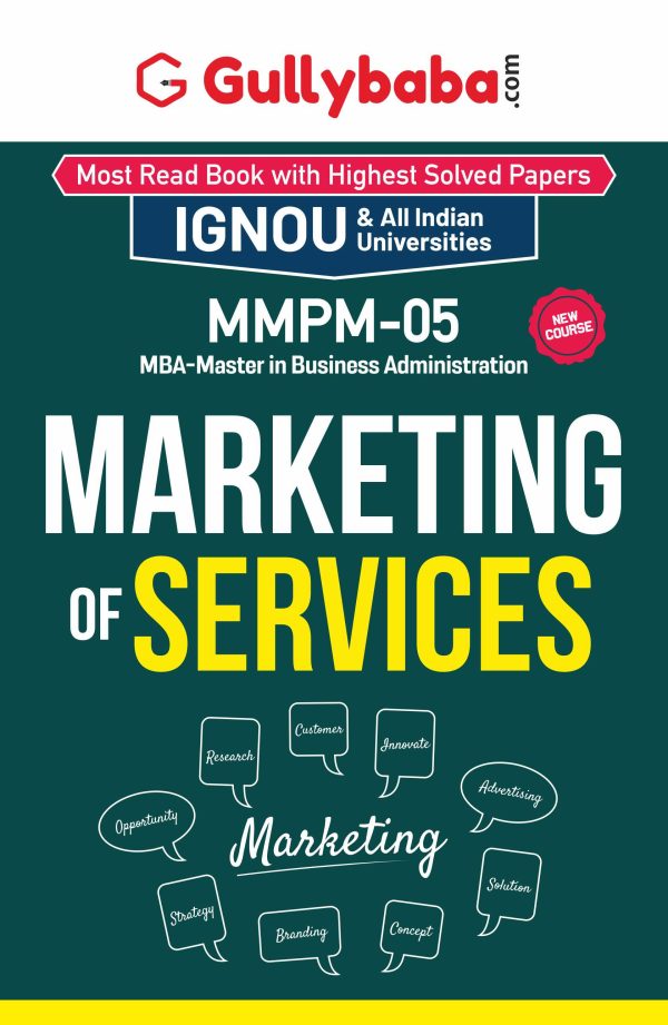 IGNOU MMPM-05 - Marketing of Services, Latest Help Book Edition